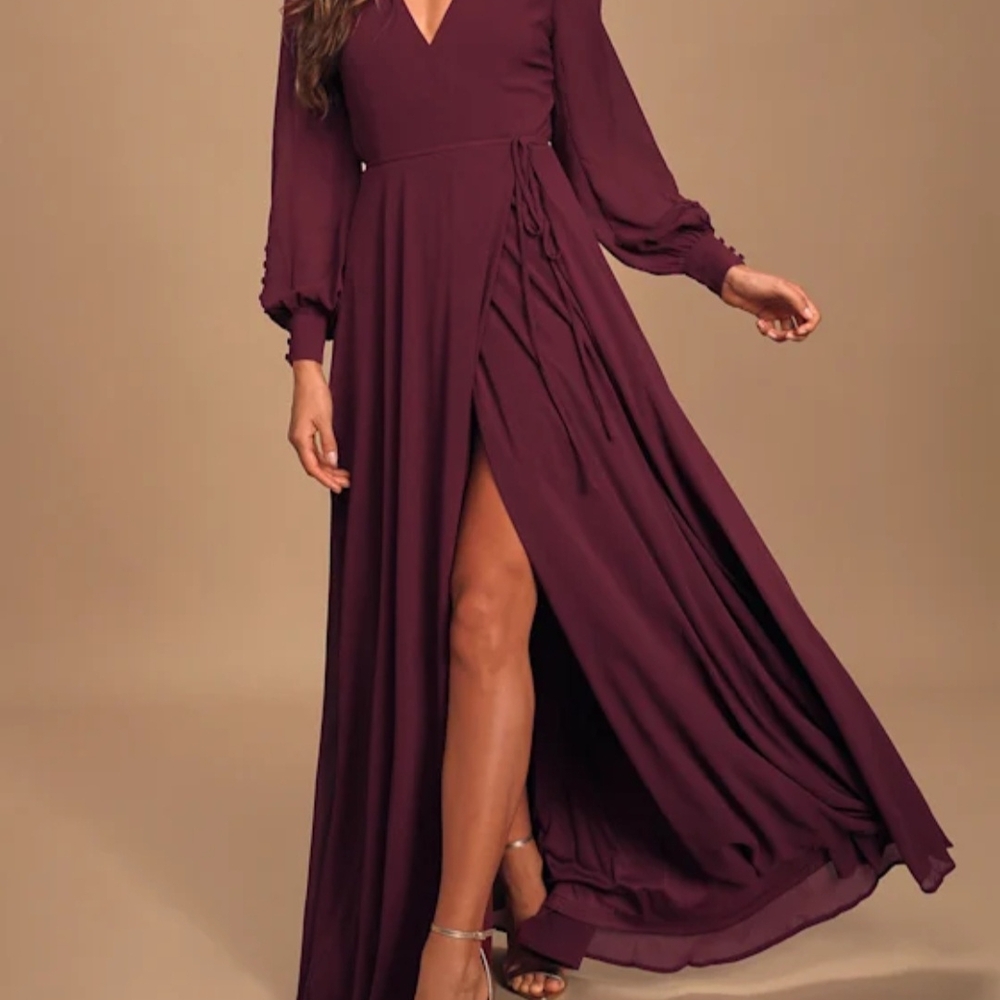 Lulu's Deep Purple Maxi Dress